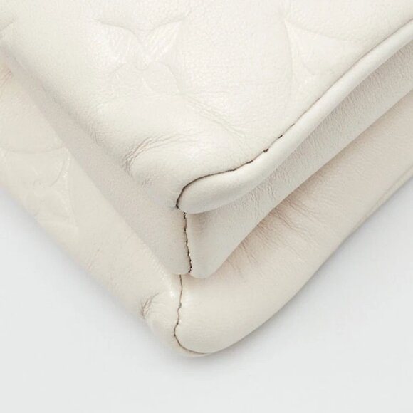 Louis Vuitton White Monogram Embossed Leather Coussin PM Bag - Picture 4 of 12